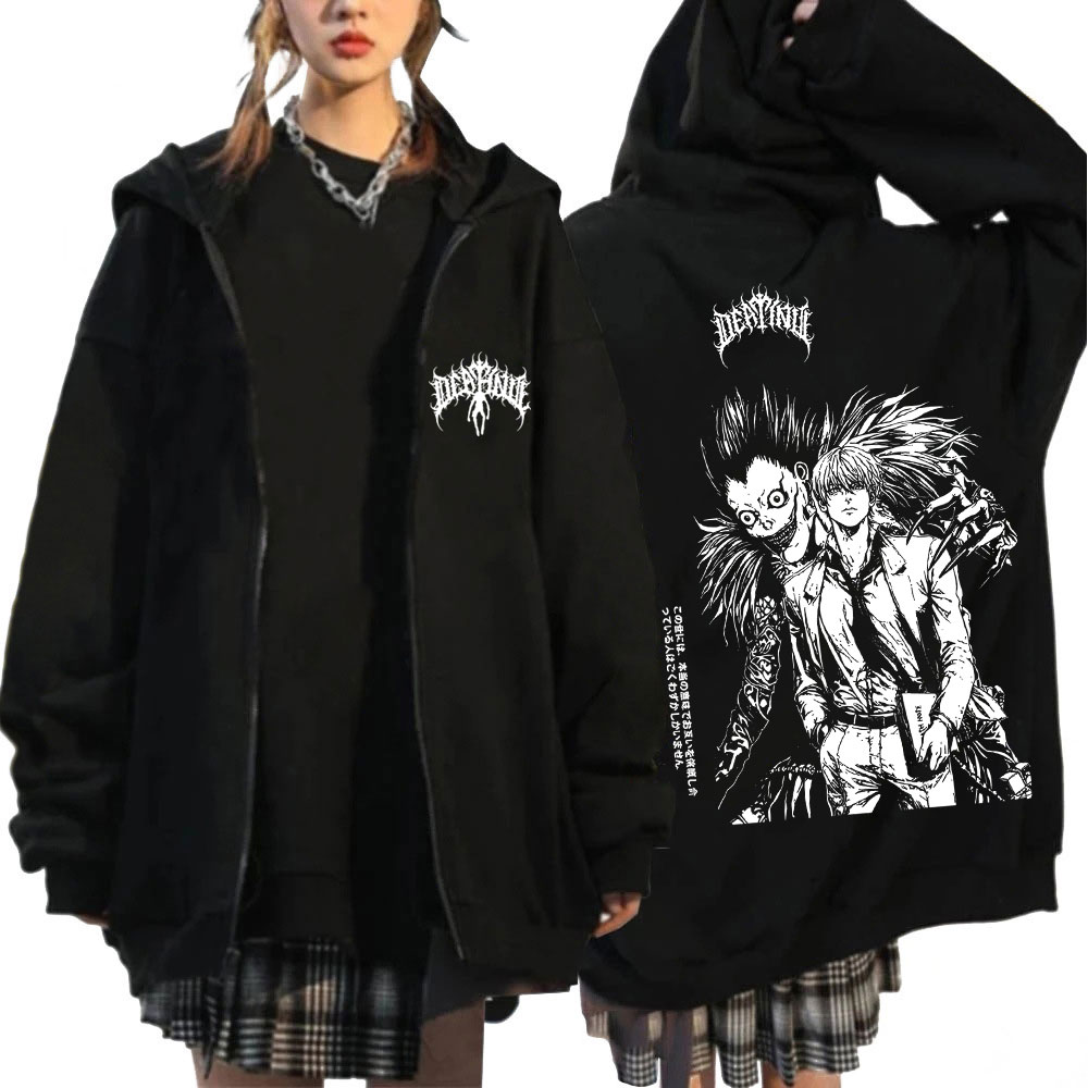 Mens Fashion Zip Up Hoodies - هوديز بسحاب بتصميم أنمي ديث نوت