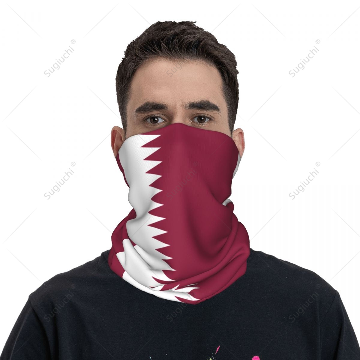 Men'S Fashion Qatar - وشاح رقبة للجنسين بتصميم علم قطر،