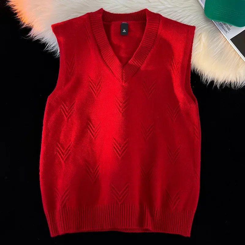 Men'S Fashion V Neck Sweater - سترة رجالية مريحة للخريف والشتاء، ضيقة