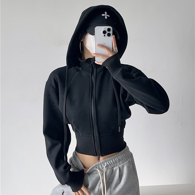 Mens Fashion Zip Up Hoodies - هودي نسائي قصير، سويت شيرت عصري