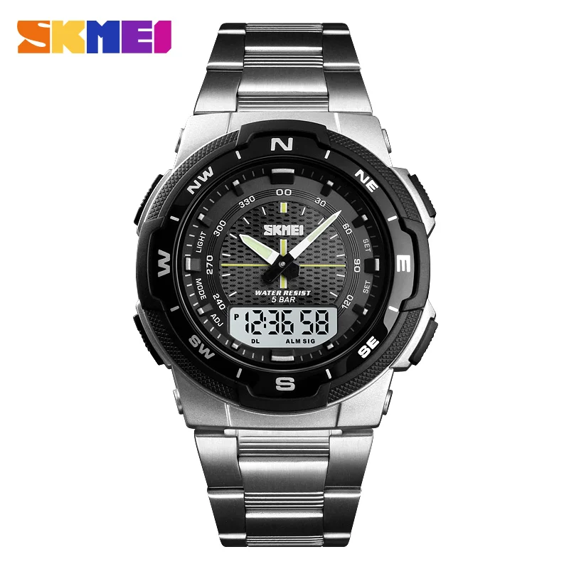Men'S Fashion Zone - SKMEI 1370 فاخر كامل الصلب الأعمال
