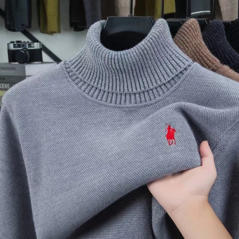 Turtleneck Sweater Men - الراقية العلامة التجارية المخملية سترة الرجال