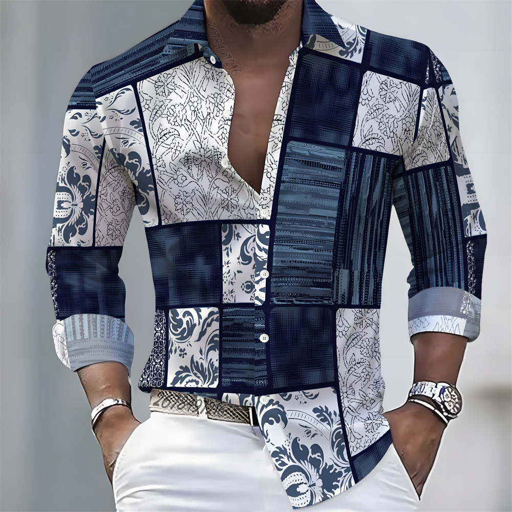 Mens Fashion Wear - قميص رجالي بأكمام طويلة بتصميم فاخر