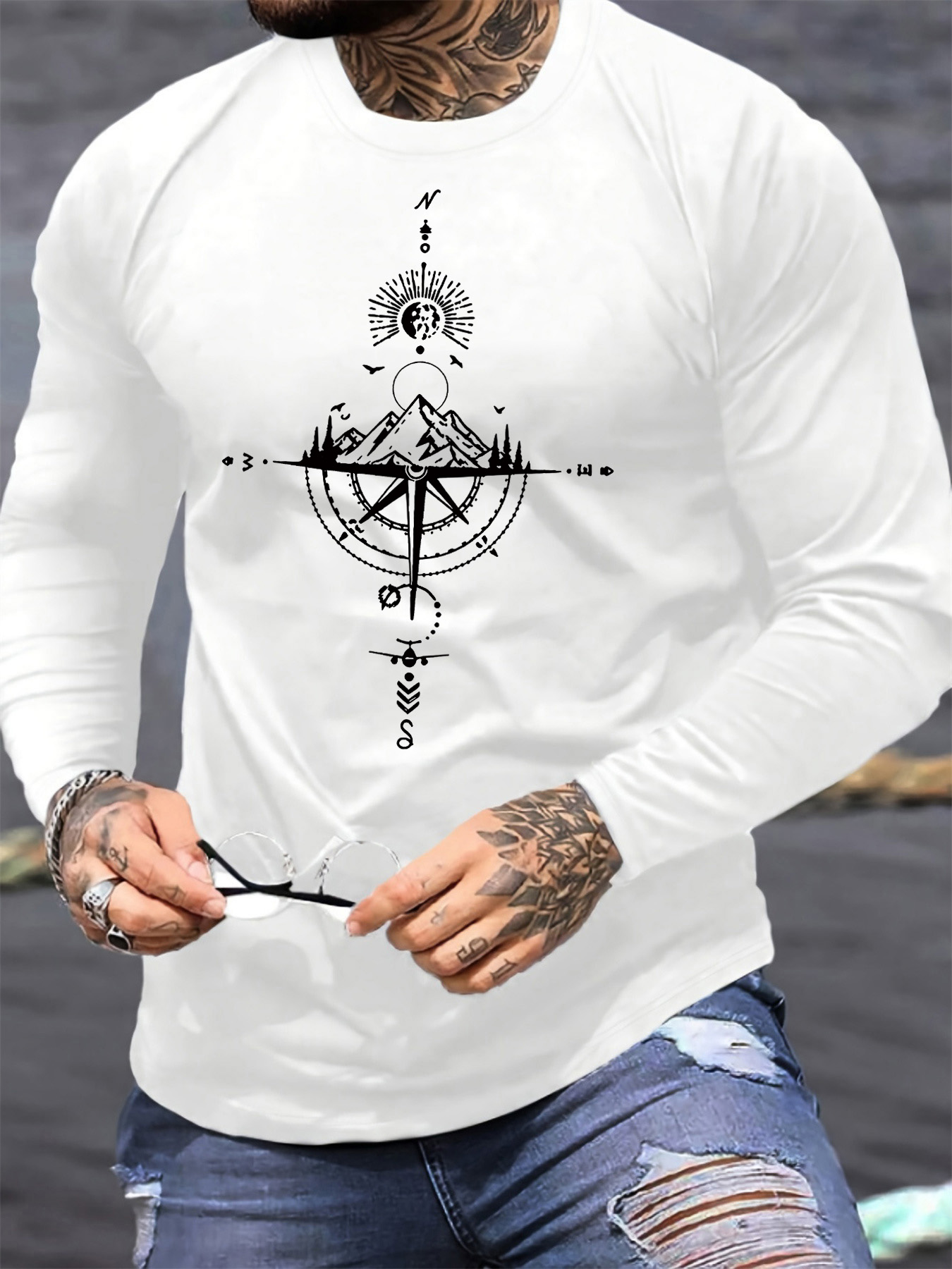 Men'S Fashion Trends 2025 - تي شيرت رجالي من القطن الخالص