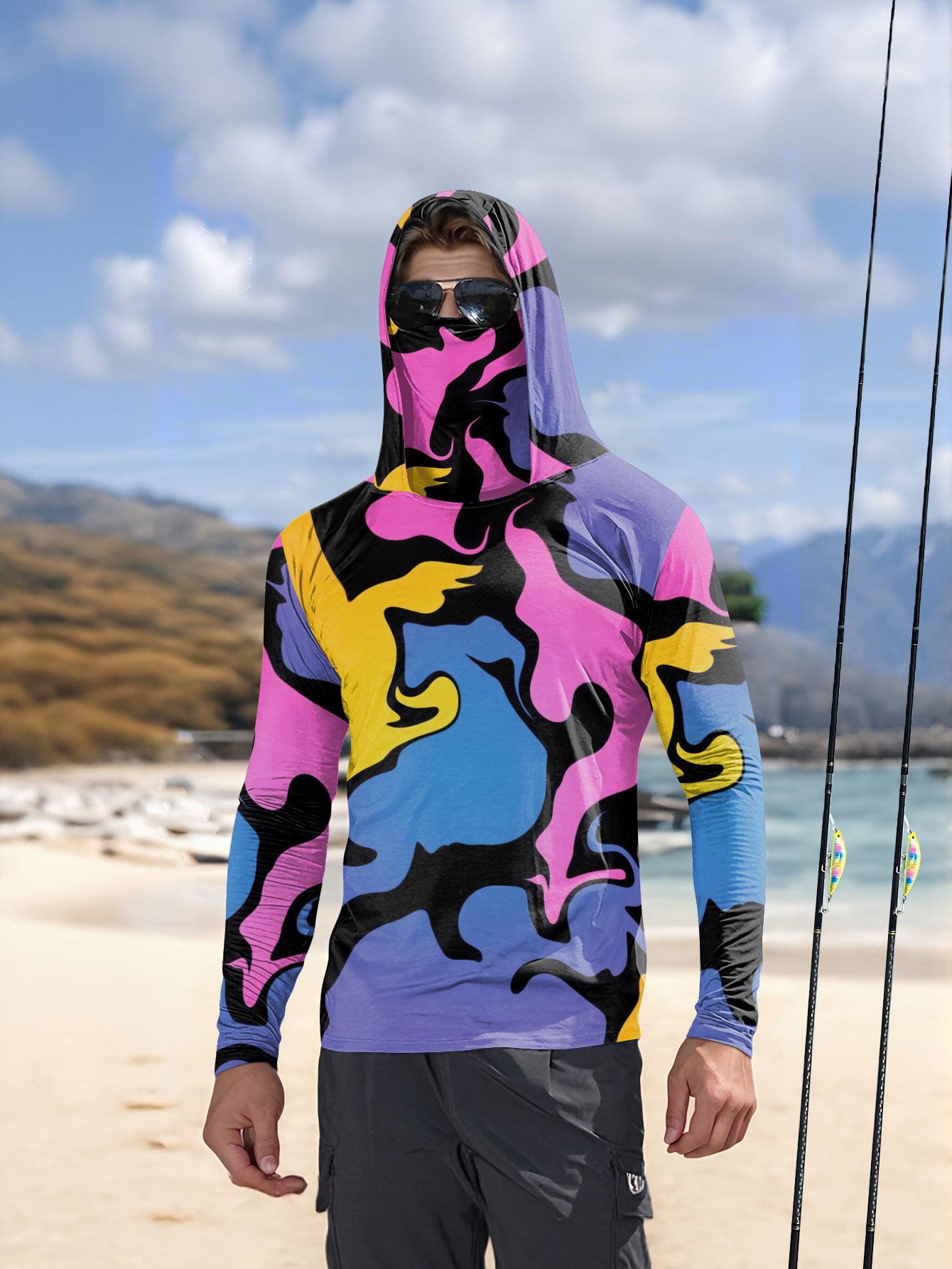 Men'S Tops Fashion - قميص رجالي طويل الأكمام مطبوع بنمط