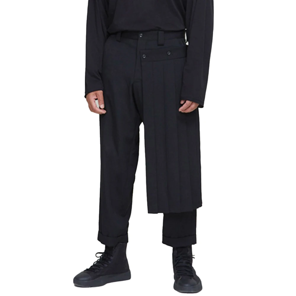 Men'S Dress Pants Fashion - كولوتيس بطبقتين للرجال ، بنطلون مستقيم