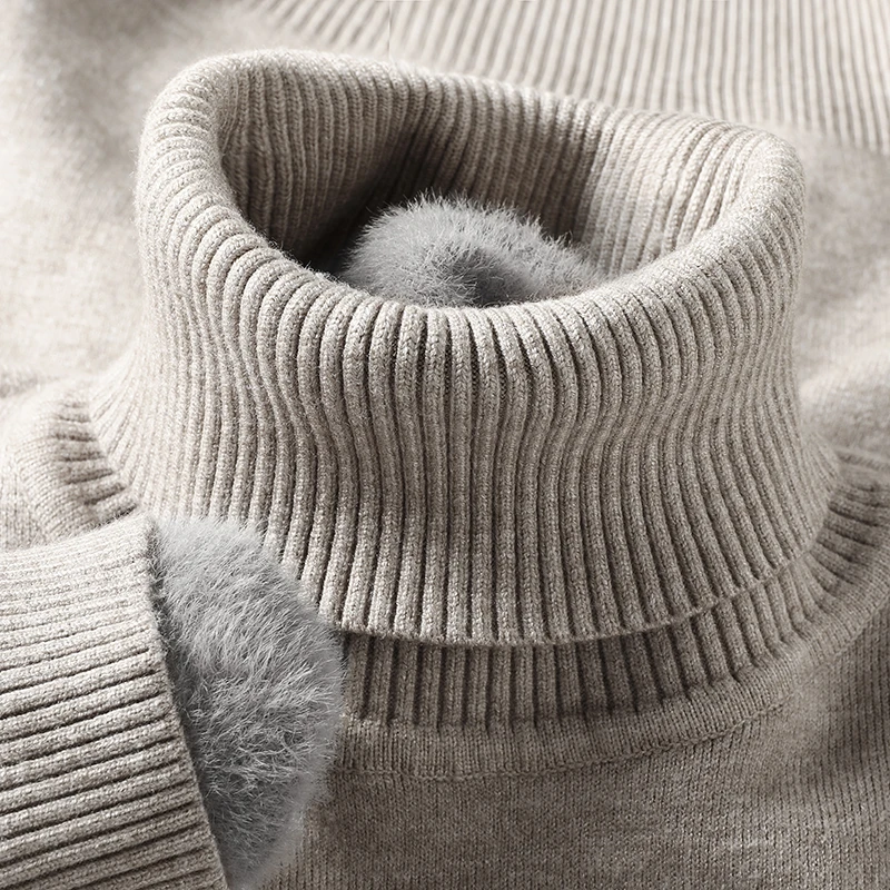 Turtleneck Sweater Men - Sweatwear رجالي مكافحة بيلينغ جودة عالية