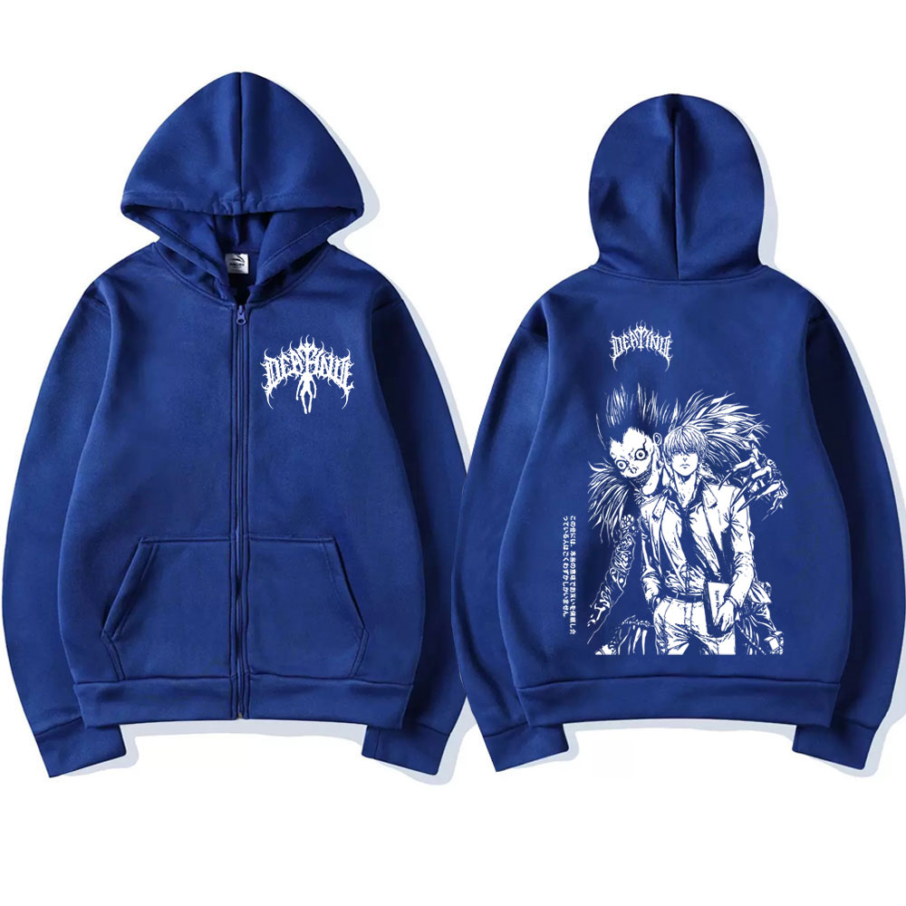 هوديز بسحاب بتصميم أنمي ديث نو - مراجعة Mens Fashion Zip Up Hoodies وسعره