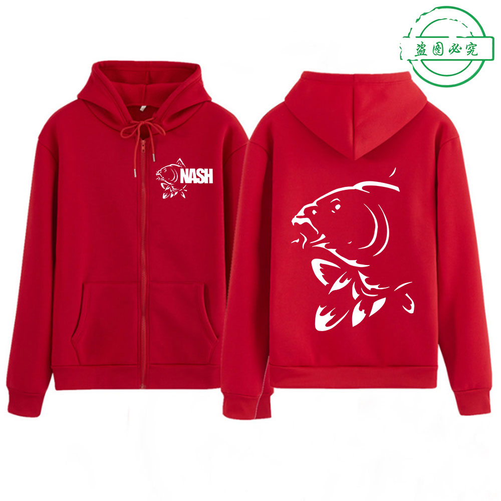 مضحك صيد سمك الشبوط صياد السمك - مراجعة Mens Fashion Zip Up Hoodies وسعره