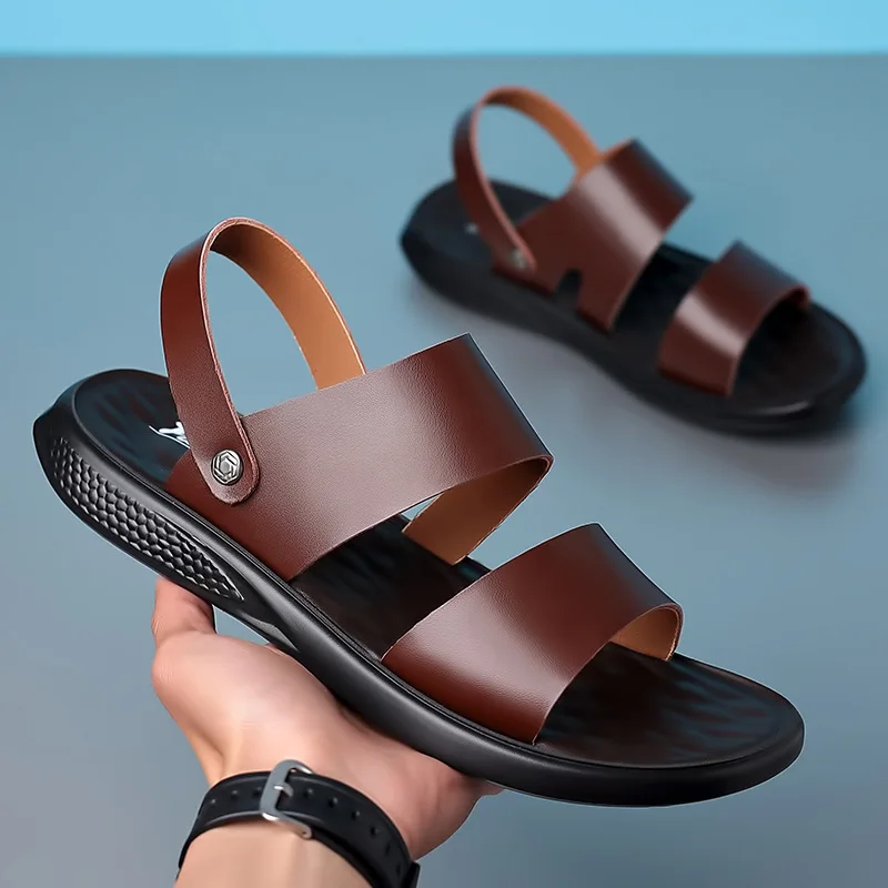 صنادل جلدية أصلية للرجال في ال - مراجعة Men'S Fashion Houses وسعره