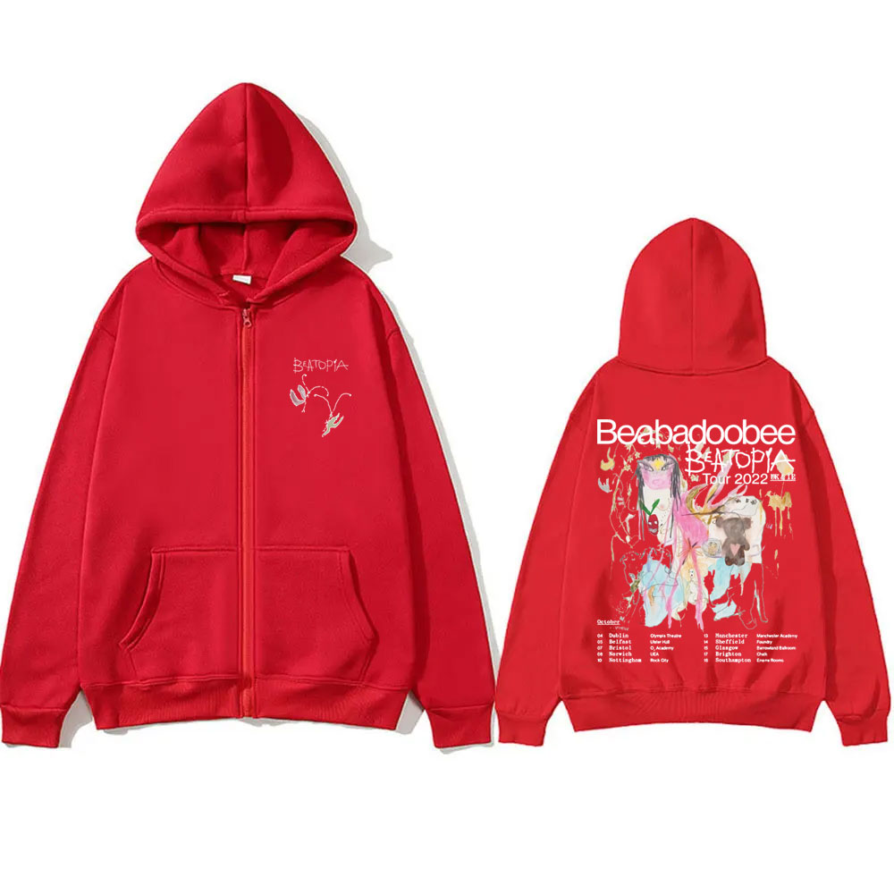 Beabadoobee Beatopia جولة قلنس - مراجعة Mens Fashion Zip Up Hoodies وسعره