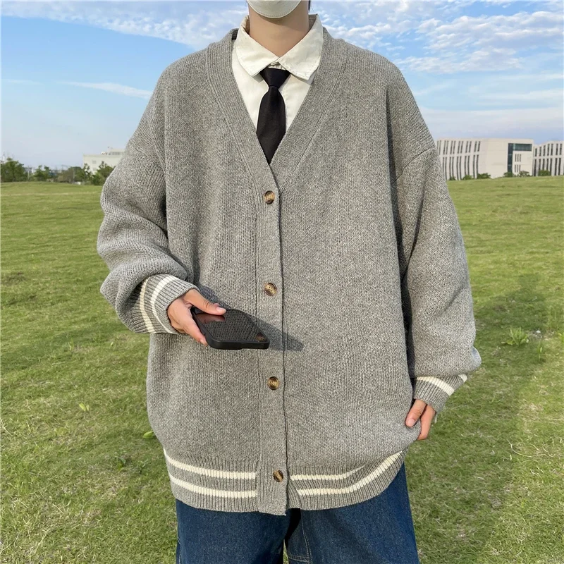 سترة رجالية فضفاضة بأكمام طويل - مراجعة Men'S Fashion V Neck Sweater وسعره