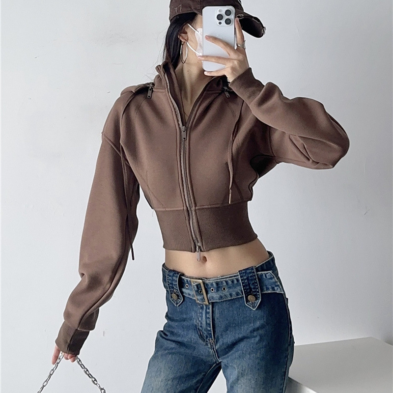 هودي نسائي قصير، سويت شيرت عصر - مراجعة Mens Fashion Zip Up Hoodies وسعره
