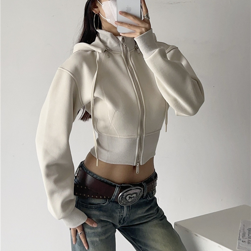 هودي نسائي قصير، سويت شيرت عصر - مراجعة Mens Fashion Zip Up Hoodies وسعره