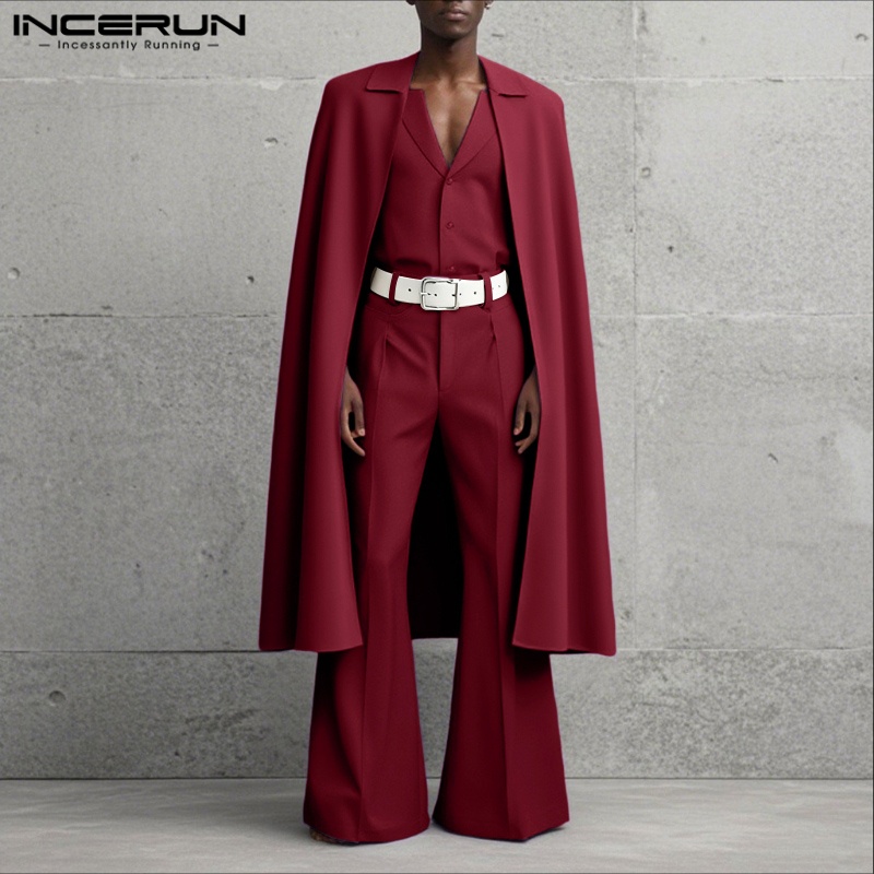 طقم رجالي من INCERUN بلون موحد - مراجعة Men'S Fashion And Style وسعره