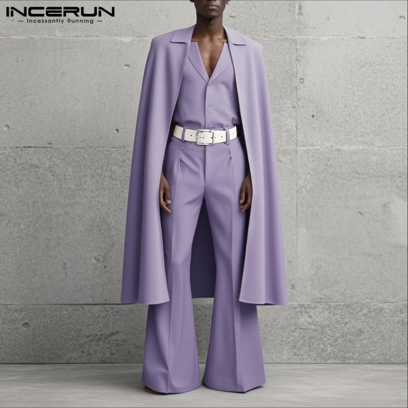 طقم رجالي من INCERUN بلون موحد - مراجعة Men'S Fashion And Style وسعره