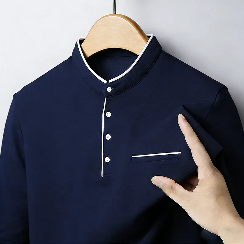 قميص رجالي بياقة ماندارين وأكم - مراجعة Men'S Tops Fashion وسعره