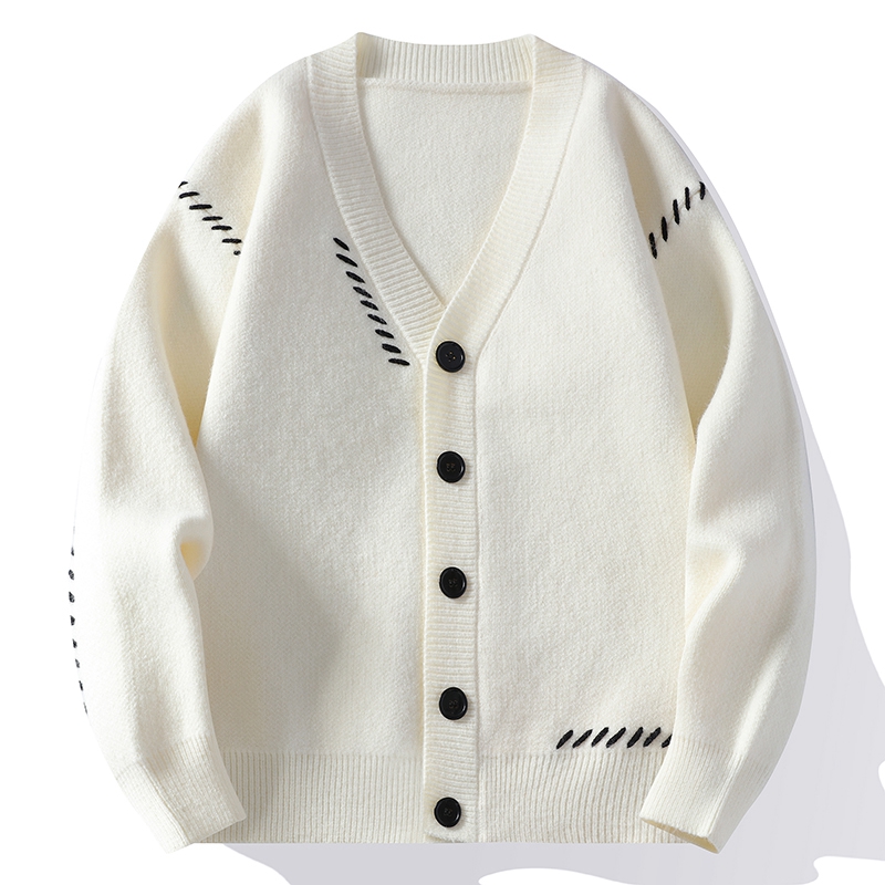 كارديجان رجالي غير رسمي محبوك  - مراجعة Men'S Fashion V Neck Sweater وسعره
