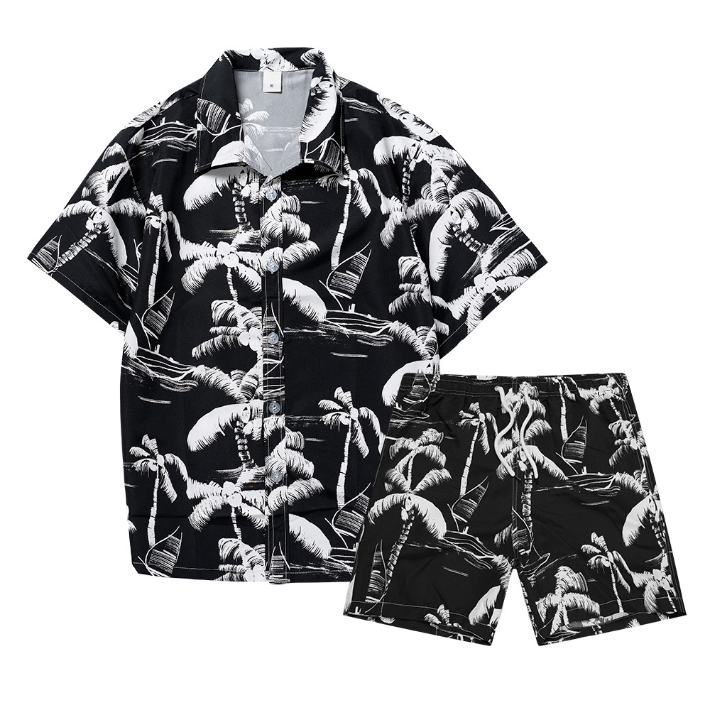 طقم قميص رجالي بطباعة ثلاثية ا - مراجعة Mens Fashion Clothes وسعره
