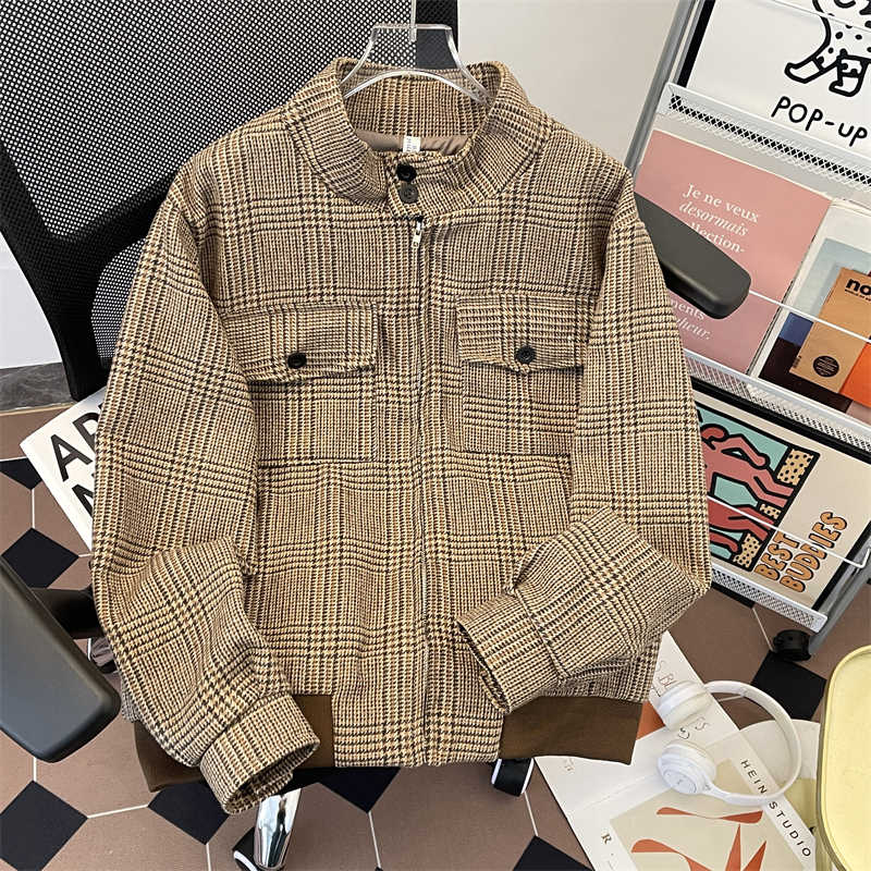 سترة نسائية بنية منقوشة للخريف - مراجعة Harrington Jacket وسعره