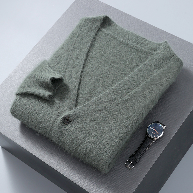 الرجال المنك المخملية بأكمام ط - مراجعة Men'S Fashion V Neck Sweater وسعره