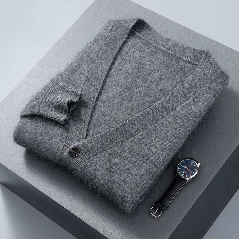 الرجال المنك المخملية بأكمام ط - مراجعة Men'S Fashion V Neck Sweater وسعره