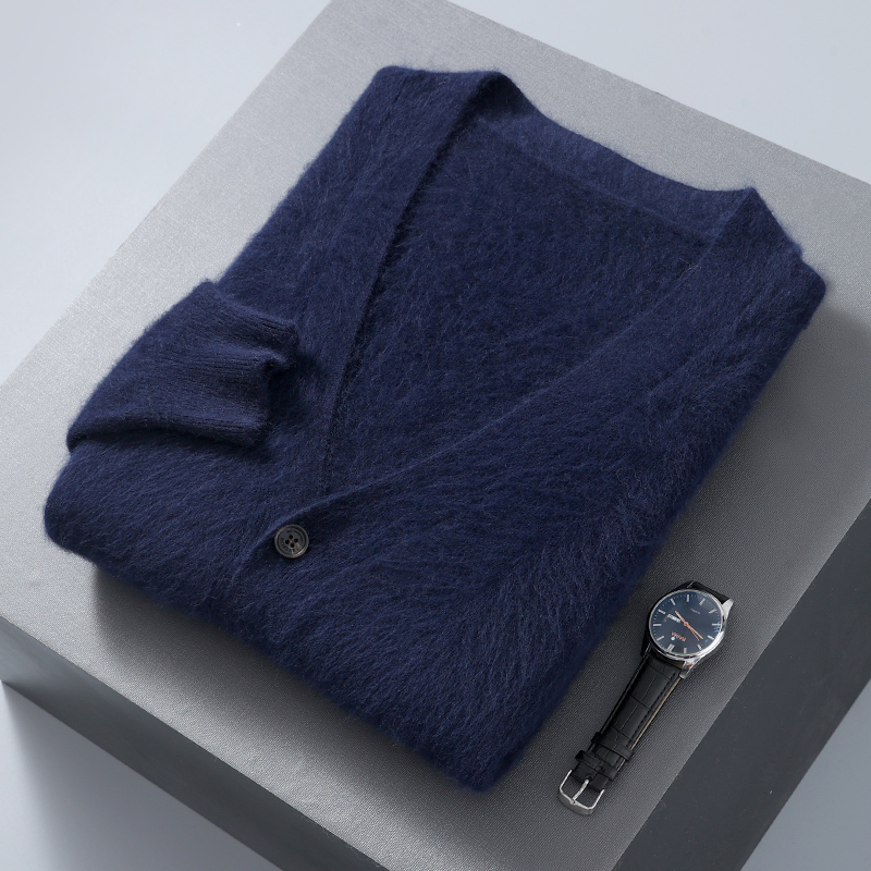 الرجال المنك المخملية بأكمام ط - مراجعة Men'S Fashion V Neck Sweater وسعره