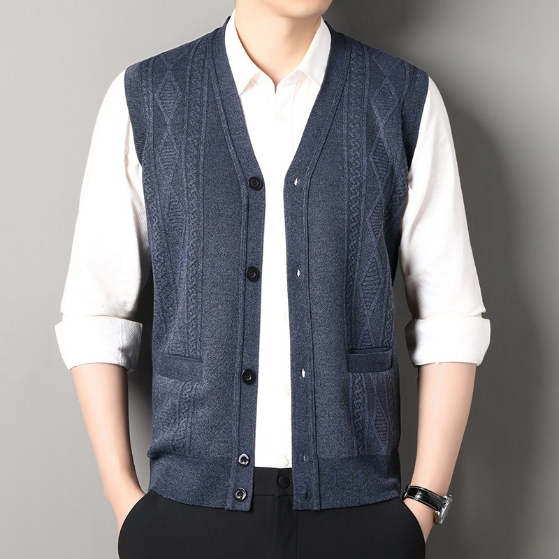 كارديجان رجالي محبوك بفتحة رقب - مراجعة Men'S Fashion V Neck Sweater وسعره