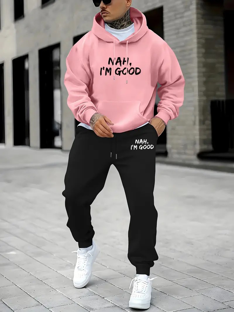 طقم سترة رياضية رجالية بقلنسوة - مراجعة Men'S Fashion And Style وسعره