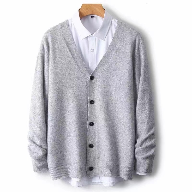 سترة كارديجان رقيقة منسوجة للر - مراجعة Men'S Fashion V Neck Sweater وسعره