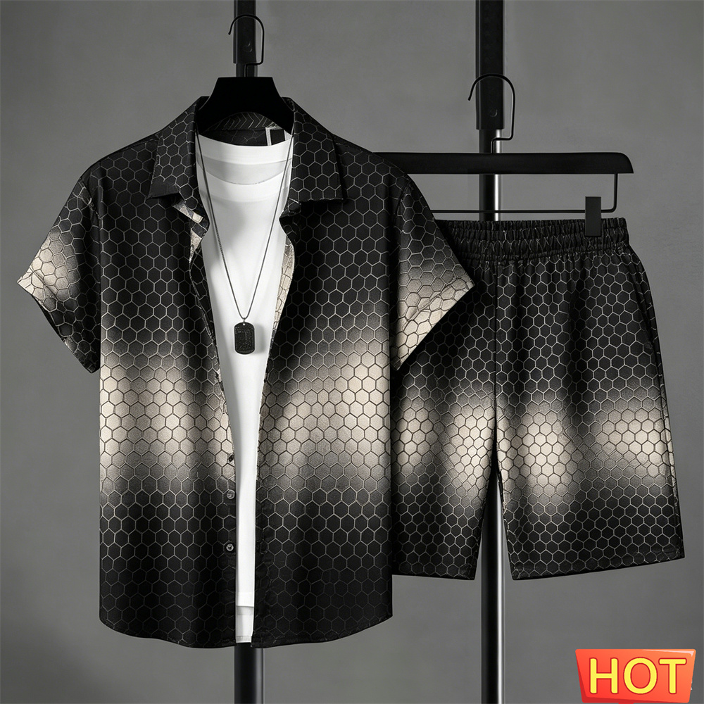 طقم قميص رجالي صيفي متدرج الأل - مراجعة Mens Fashion Wear وسعره