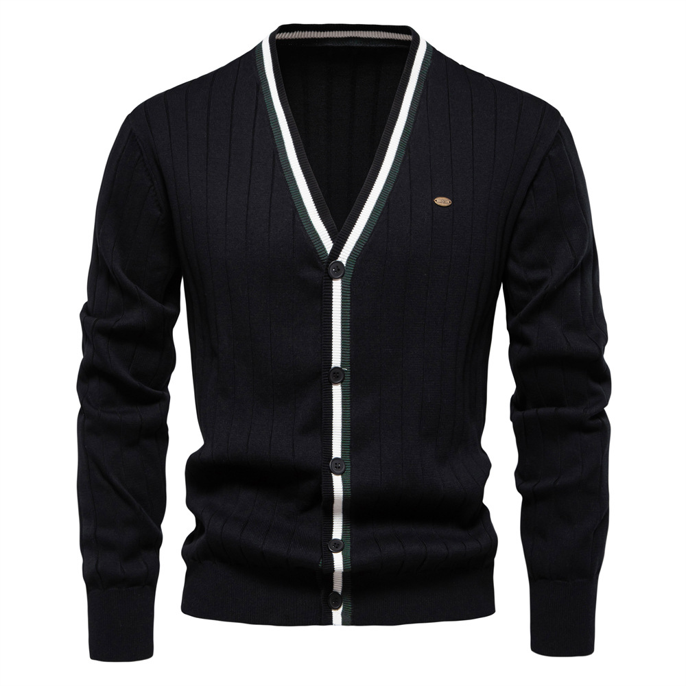 كارديجان رجالي جديد لخريف وشتا - مراجعة Men'S Fashion V Neck Sweater وسعره