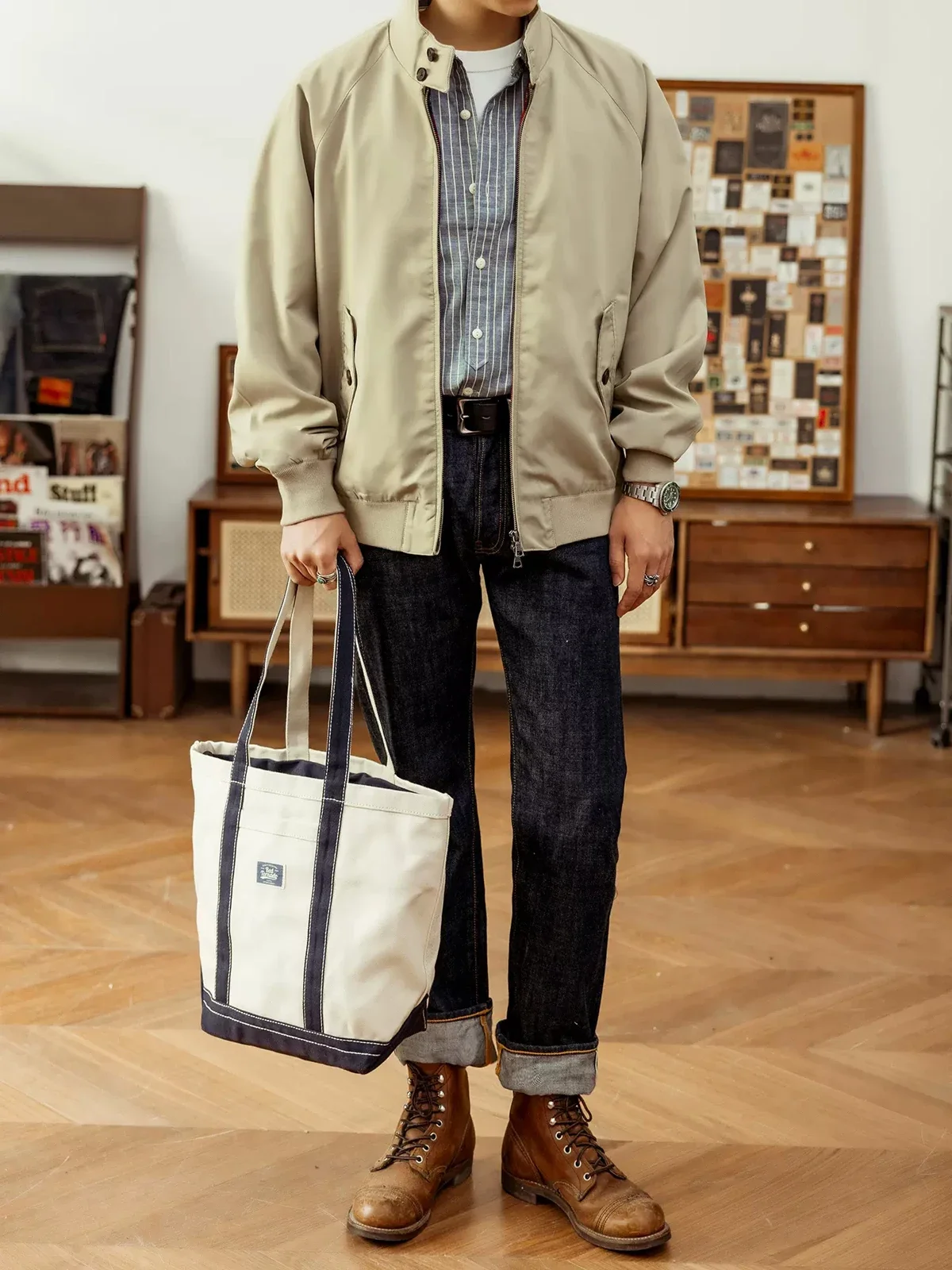 سترة حمراء تورنادو كلاسيكية عل - مراجعة Harrington Jacket وسعره