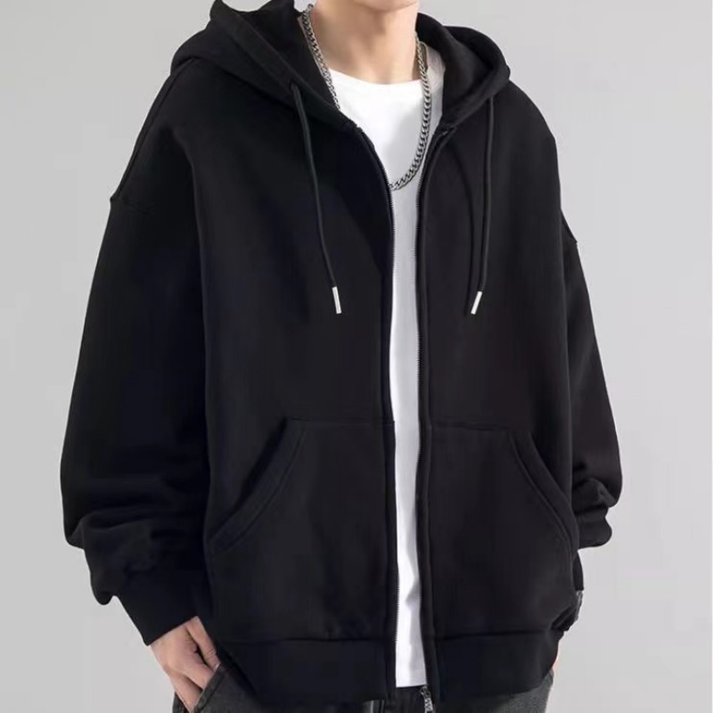 موضة عادية أسود رمادي أزرق قلن - مراجعة Mens Fashion Zip Up Hoodies وسعره