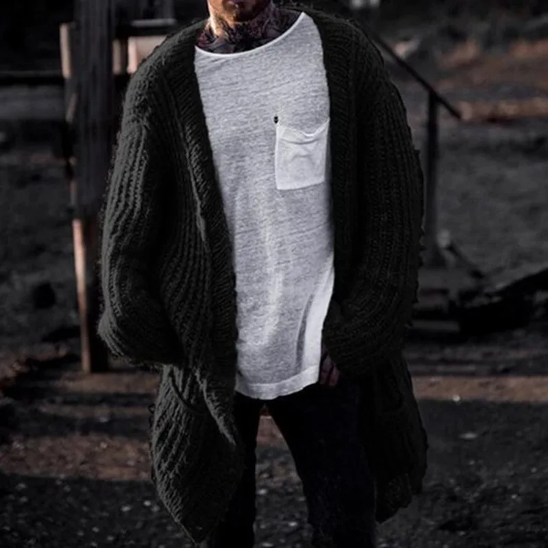 سترة رجالي بإبرة سميكة على الط - مراجعة Men'S Fashion V Neck Sweater وسعره