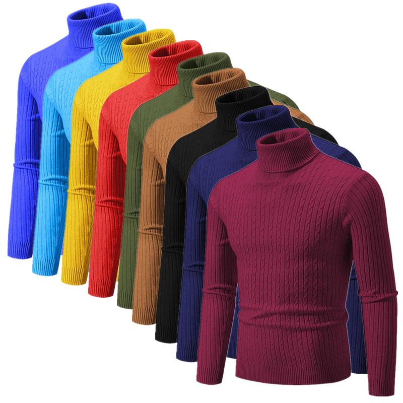 2025 جديد الرجال بلون الياقة ا - مراجعة Turtleneck Sweater Men وسعره