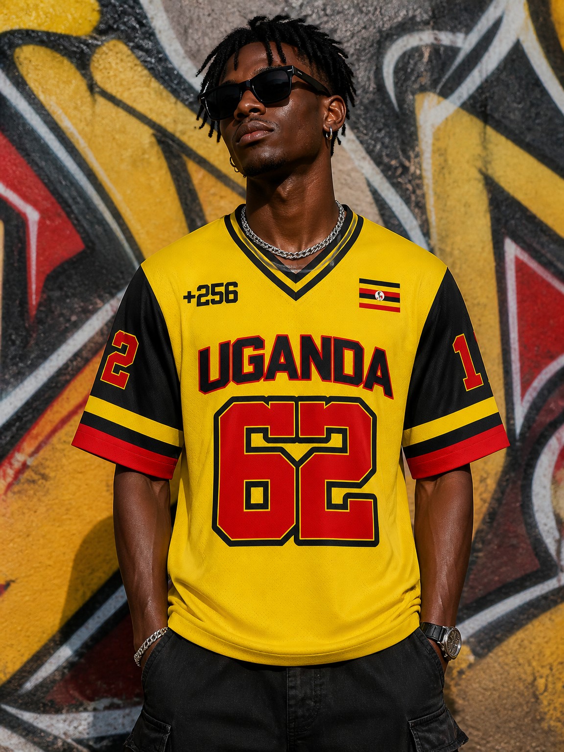 قميص ساتان بياقة على شكل V من  - مراجعة Men Fashion Uganda وسعره