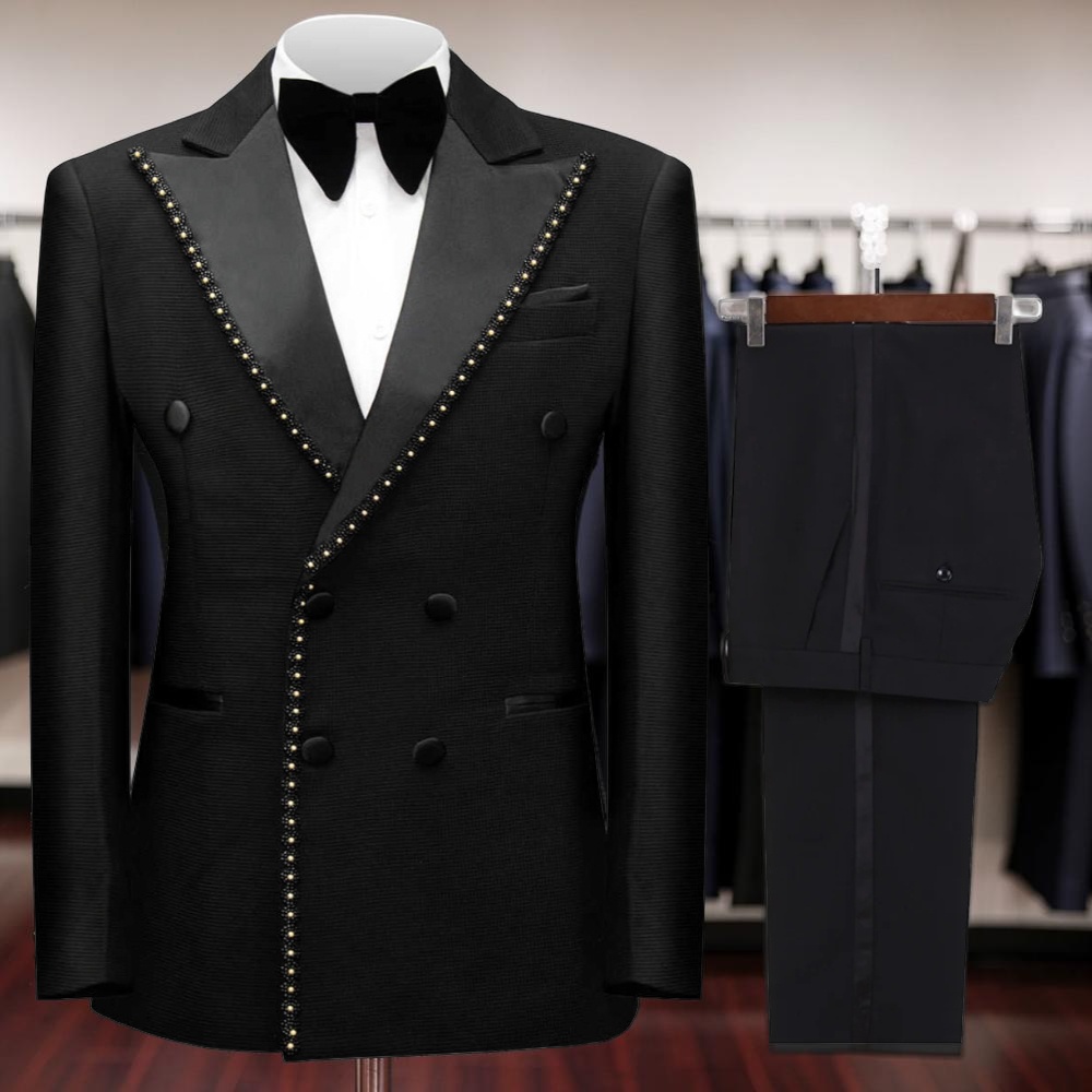 بدلة رسمية رجالية مزدوجة الصدر - مراجعة Men'S Dress Pants Fashion وسعره