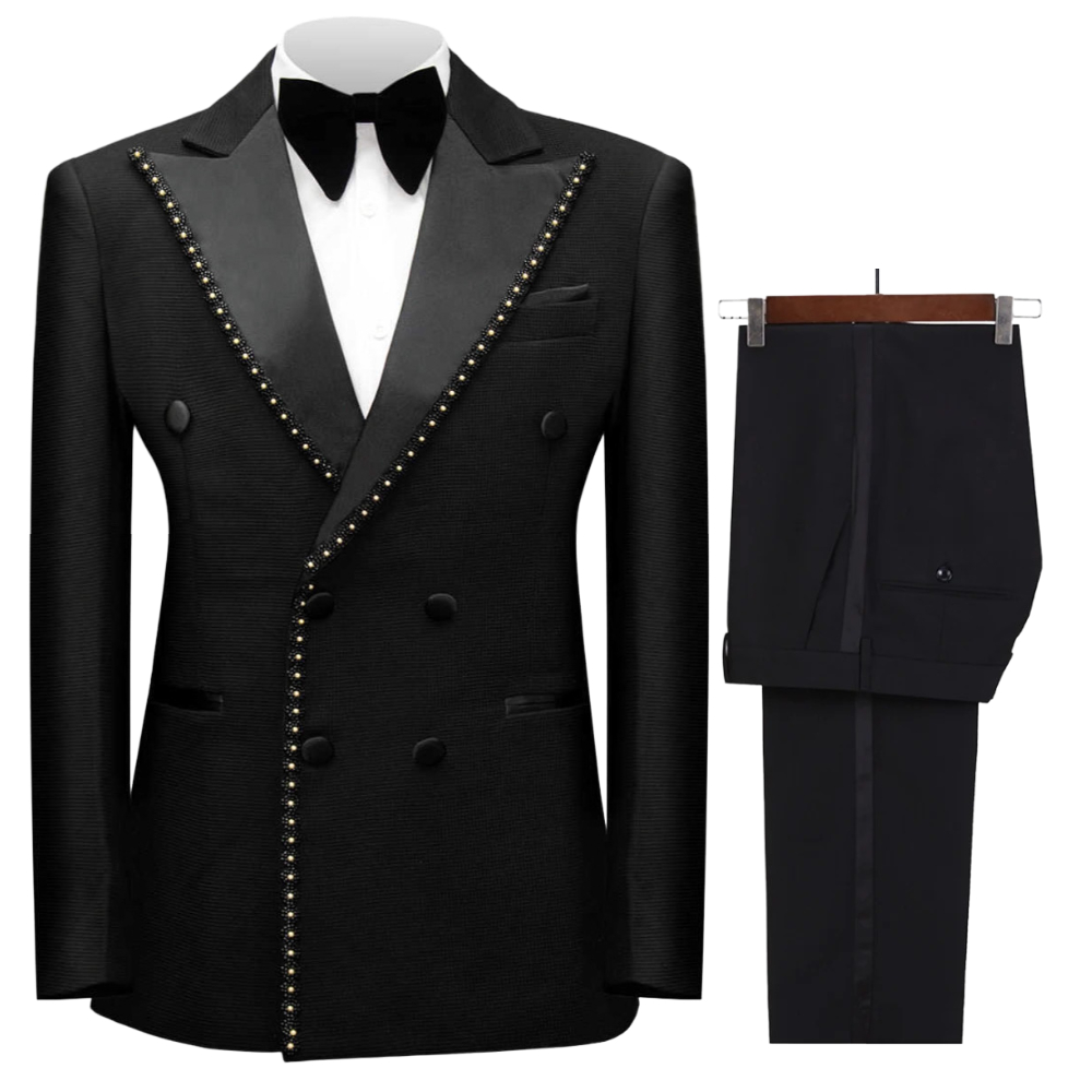 بدلة رسمية رجالية مزدوجة الصدر - مراجعة Men'S Dress Pants Fashion وسعره