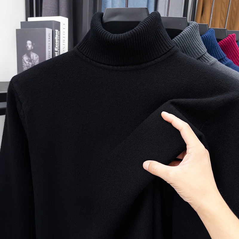 الخريف الرجال عالية الجودة محب - مراجعة Turtleneck Sweater Men وسعره