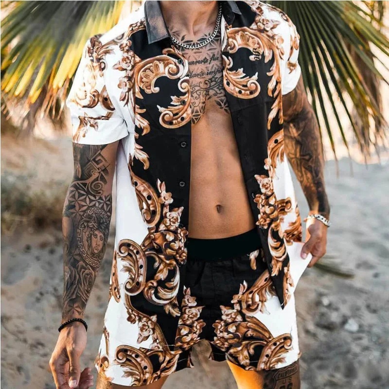 طقم صيفي رجالي عصري بنقشة الفه - مراجعة Men'S Fashion And Style وسعره