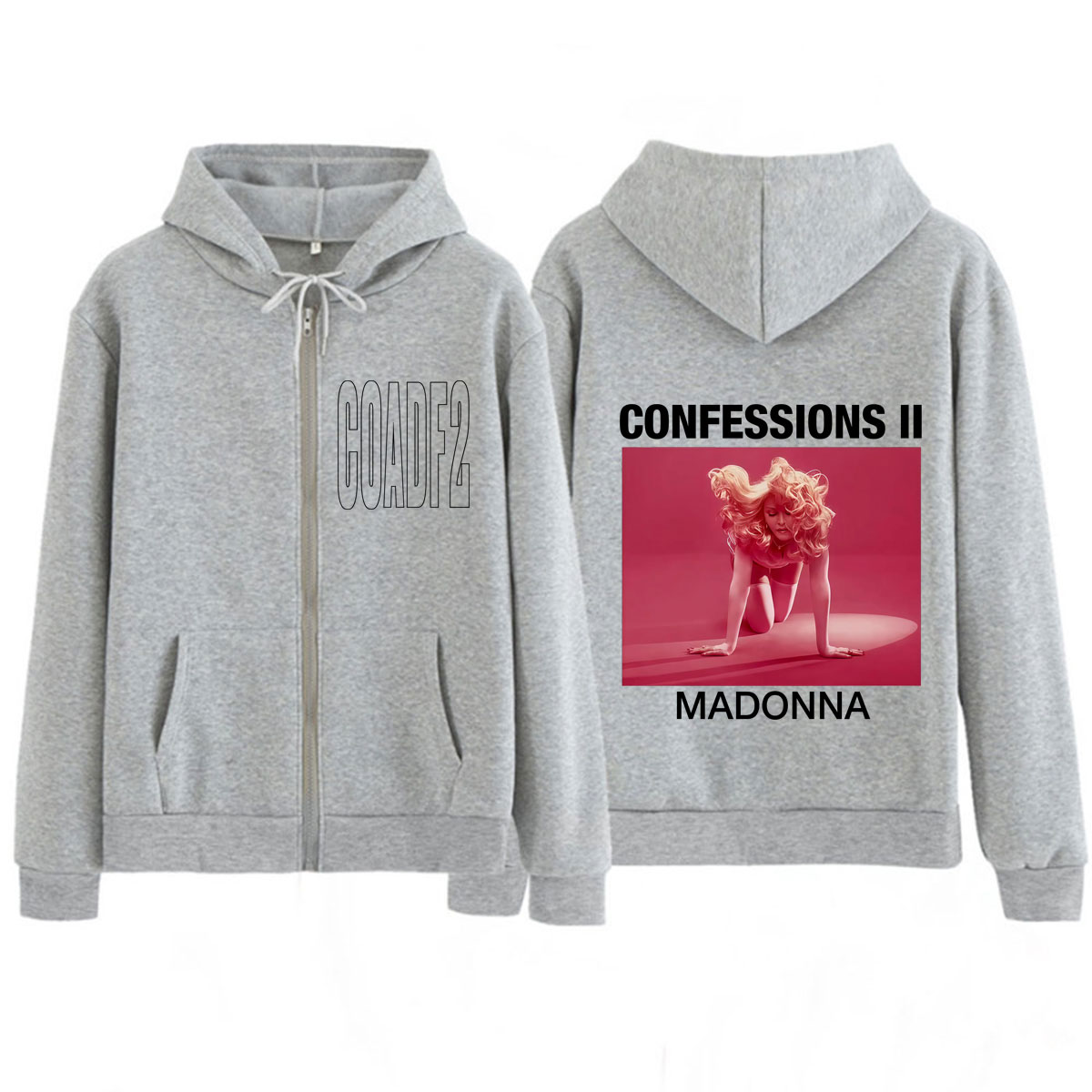 هودي بسحاب مطبوع بتصميم ألبوم  - مراجعة Mens Fashion Zip Up Hoodies وسعره