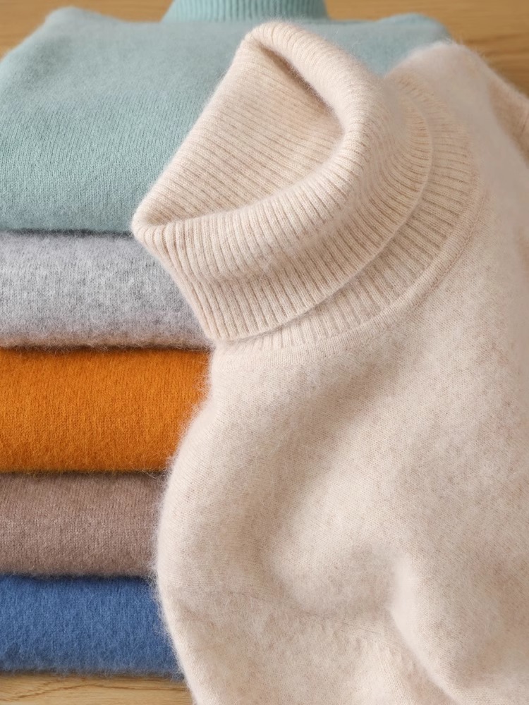 الرجال 100% المنك النقي المخمل - مراجعة Turtleneck Sweater Men وسعره