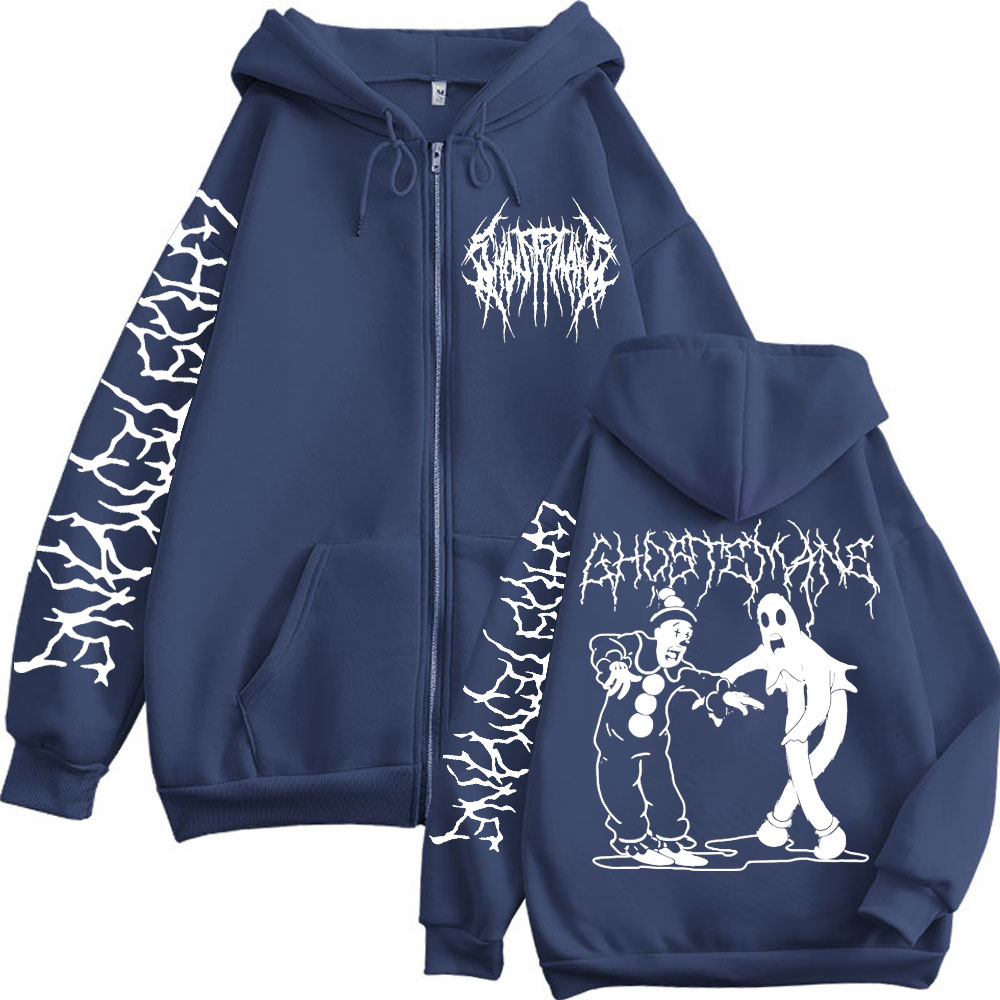 Ghostemane طباعة سستة هوديس ال - مراجعة Mens Fashion Zip Up Hoodies وسعره