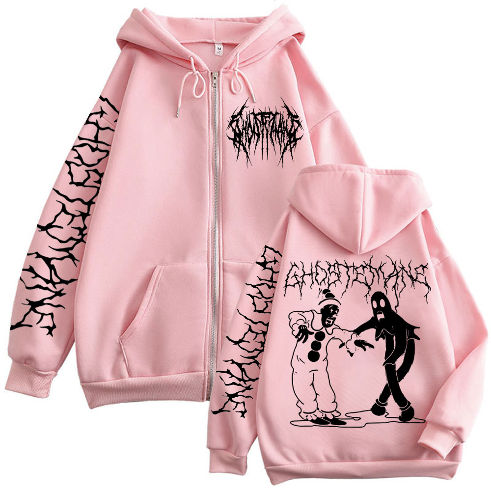 Ghostemane طباعة سستة هوديس ال - مراجعة Mens Fashion Zip Up Hoodies وسعره