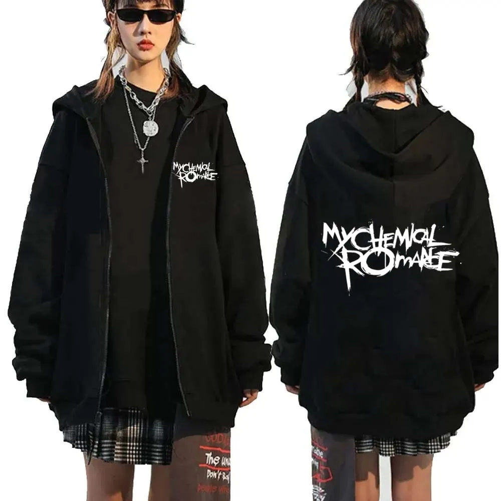 روك باند بلدي الكيميائية الروم - مراجعة Mens Fashion Zip Up Hoodies وسعره