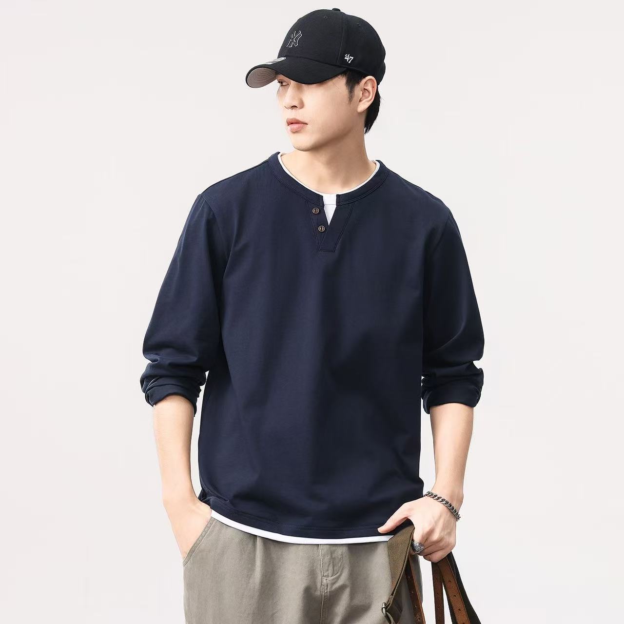 قميص رجالي جديد للربيع والخريف - مراجعة Men'S Tops Fashion وسعره