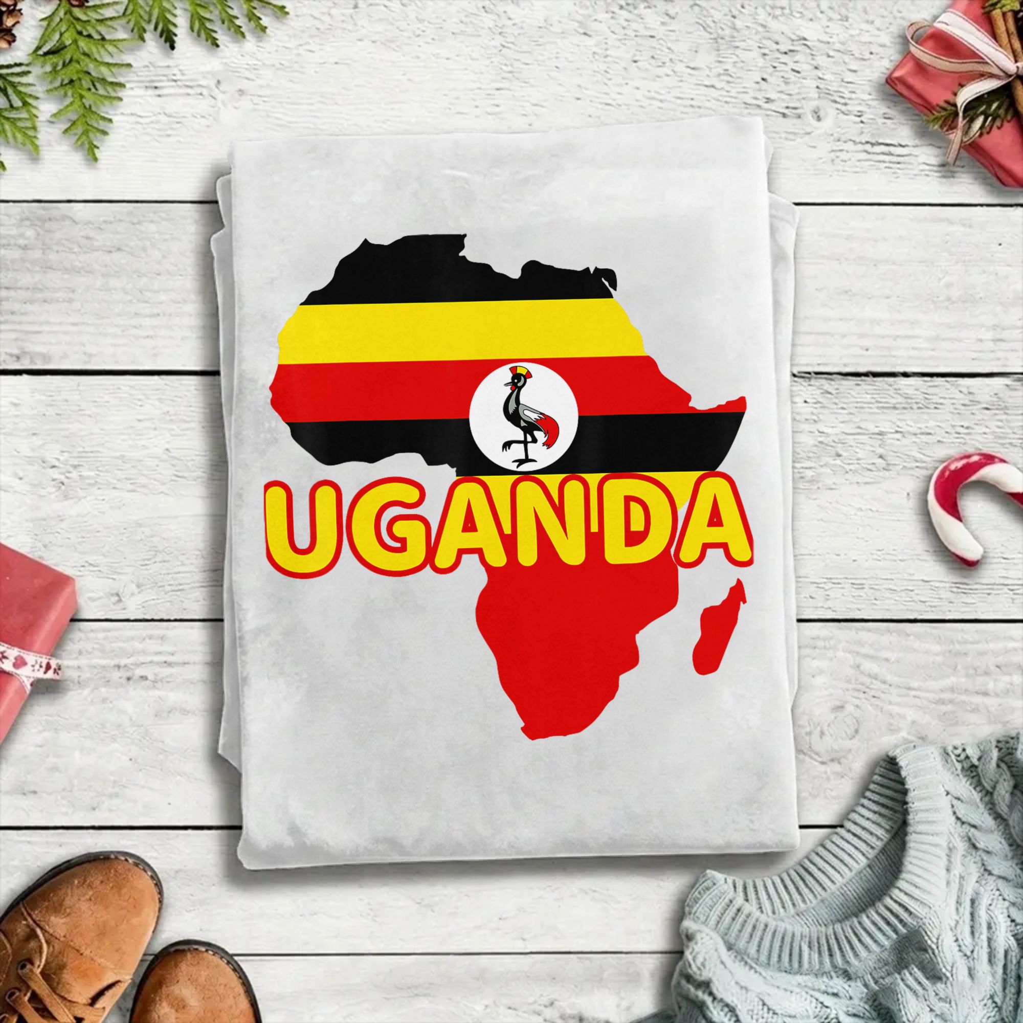 قميص تي شيرت بتصميم خريطة علم  - مراجعة Men Fashion Uganda وسعره